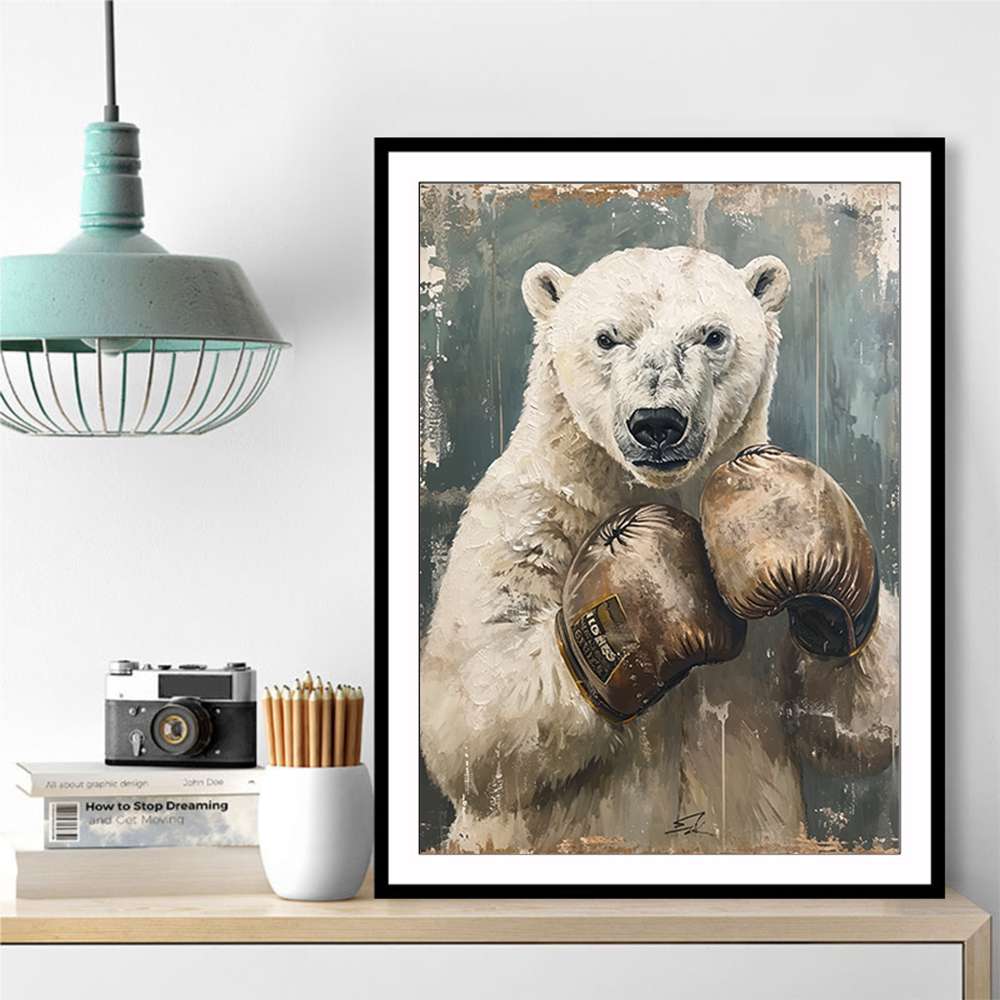 Polar Bear Boxer Wall Art